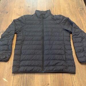 Uniqlo Ultra Light Down Puffer Jacket Men's XL Black Narrow Quilt Packable